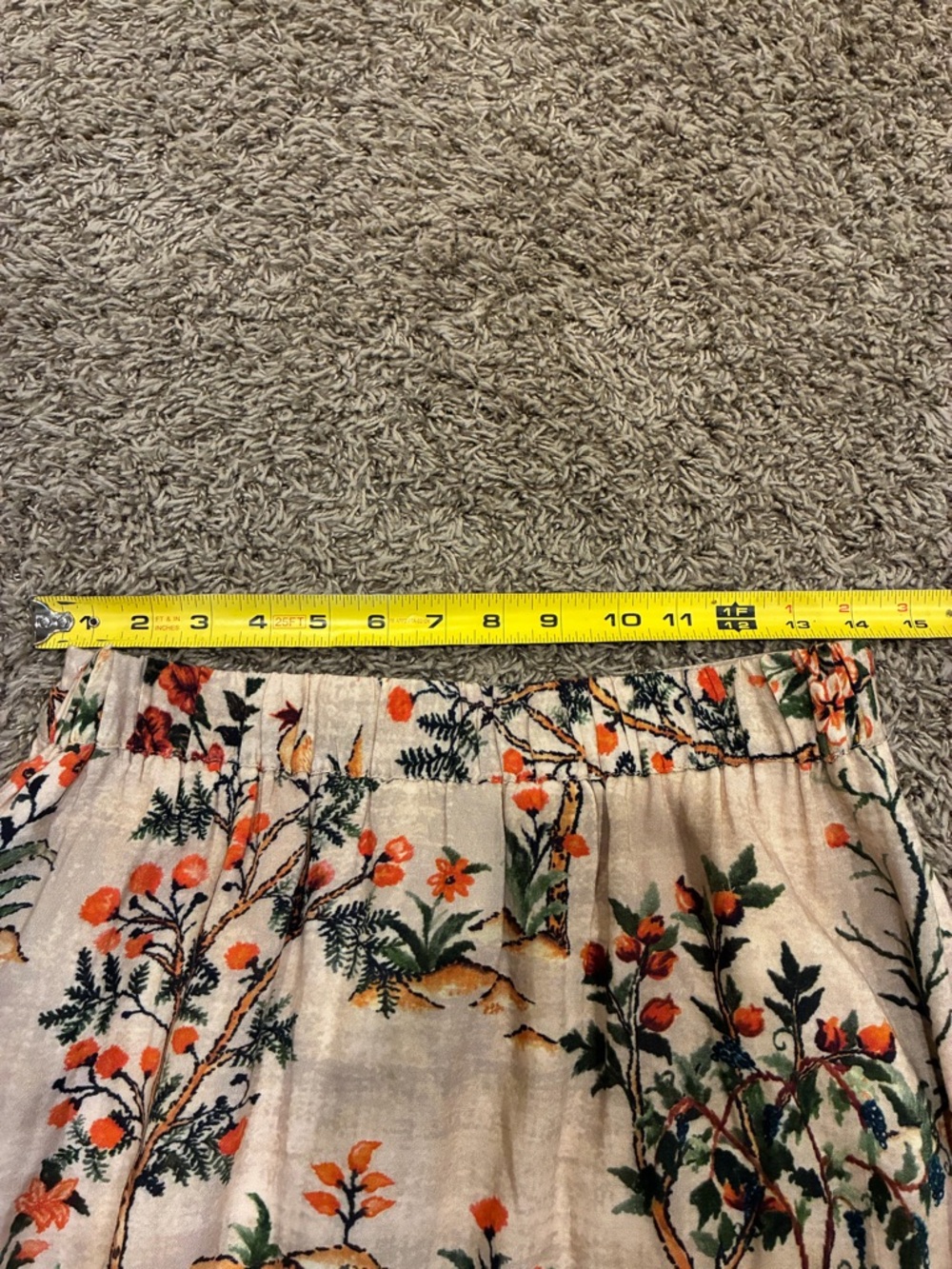 Vineet Bahl Anthropologie Swan Lake Midi Skirt Floral Nature Pockets Unique 425 - Picture 12 of 16